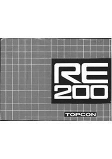 Topcon RE 200 manual. Camera Instructions.
